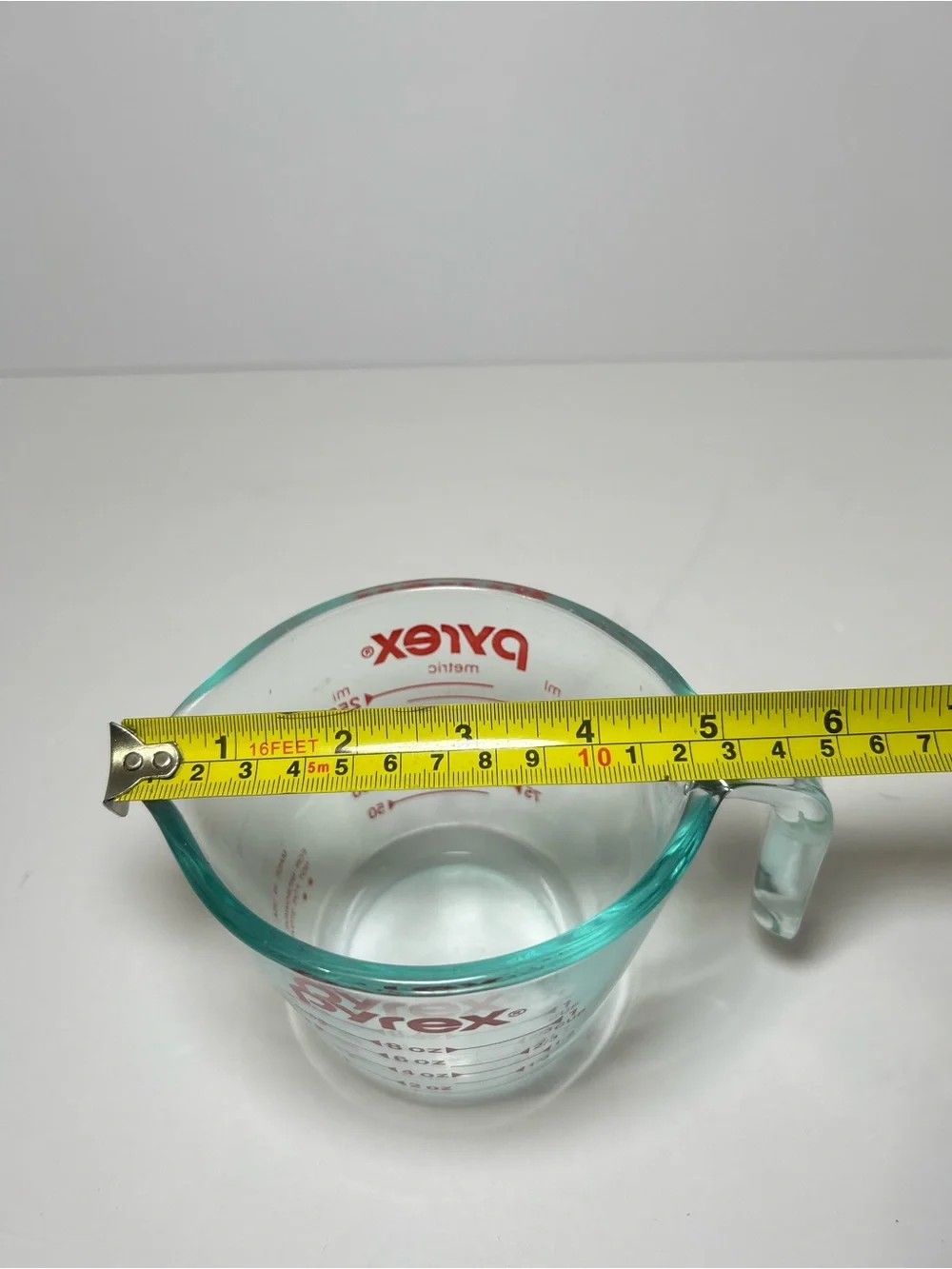 Pyrex Glass Measuring Cup 1 Cup  Made In USA Red Lettering 250 ml
